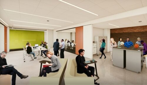 Saginaw Valley State University School of Business Expansion Common Area