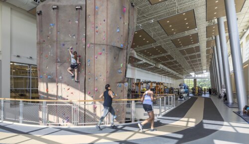 Kennesaw State University Student Recreation & Activities Center Climbing Wall and Track