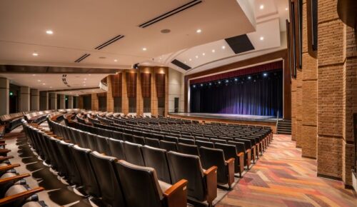 Coffee High School Preforming Arts Center Aisle and Stage